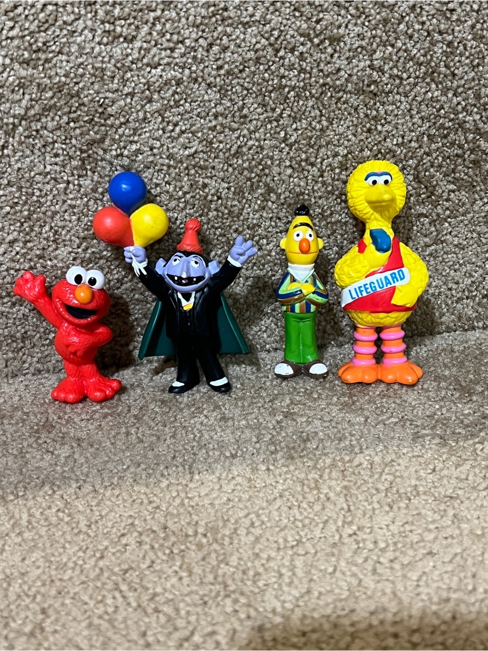 Sesame Street pvc Figures - cake topper Elmo, Count, Bert, Big Bird